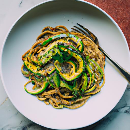 Avocado-spinattipasta