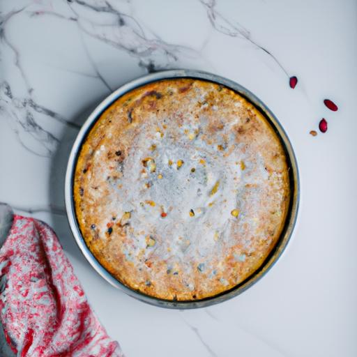 Blueberry Cake with Gingerbread Crust