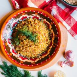 Bulgur-dadler-rødløksalat