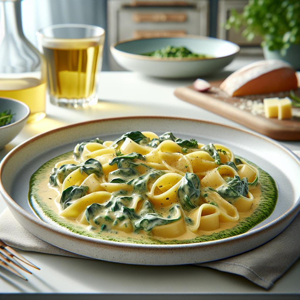 Creamy Pasta with Spinach Sauce