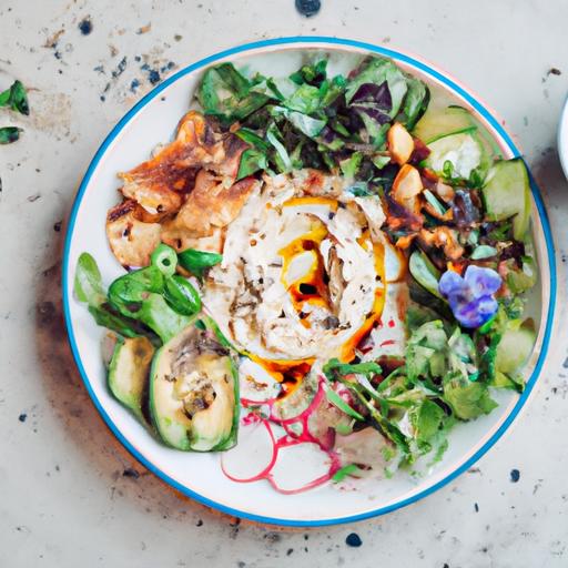 Dukkah-ristet blomkålsalat med avokadosaus