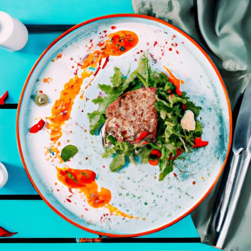 Entrecôte med palsternacksrisotto och rucola-paprikasallad