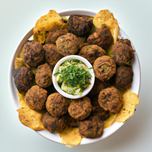 Falafel-hodarit med Kaalisallad