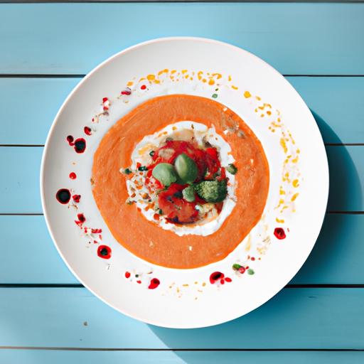 Gazpacho - Kall grönsakssoppa (Förberedelse 20 min, Serverar 4)