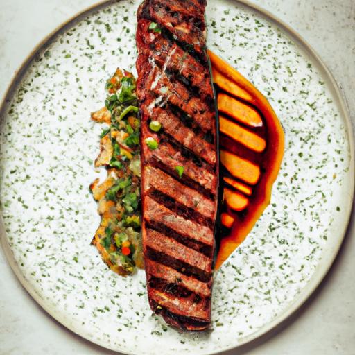 Grilled Entrecôte with Chimichurri Sauce