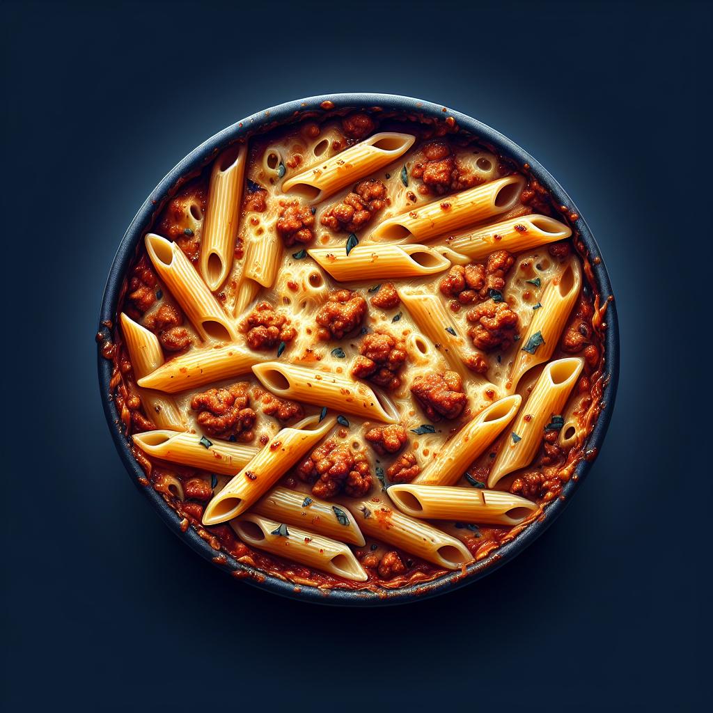 Herkullinen Penne-Jauhelihalaatikko