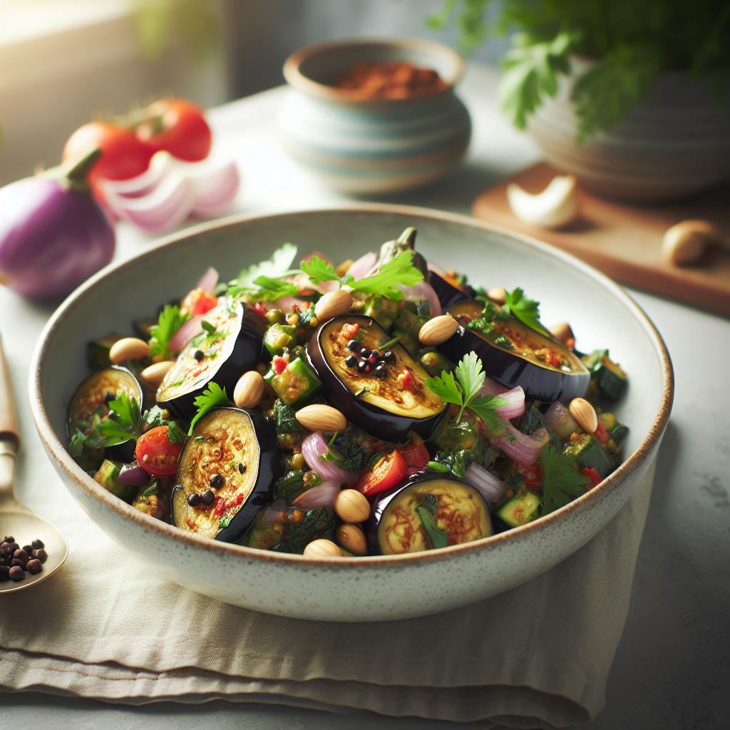 Indisk Auberginesallad