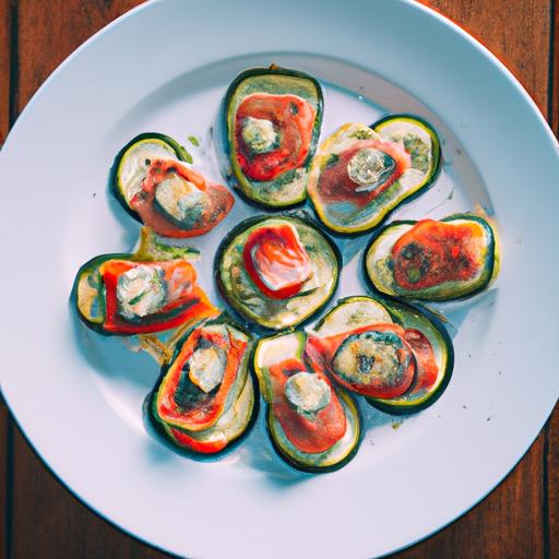 Involtini di Zucchini - Fyldte Squashruller med Tomatsauce