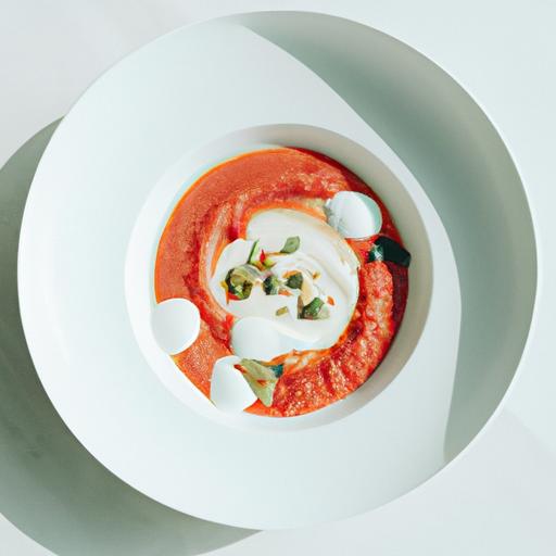 Jordbær-gazpacho og mozzarella-vafler