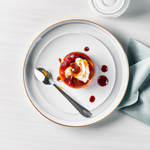 Karamelliserede æbler med crumble og flødeskum