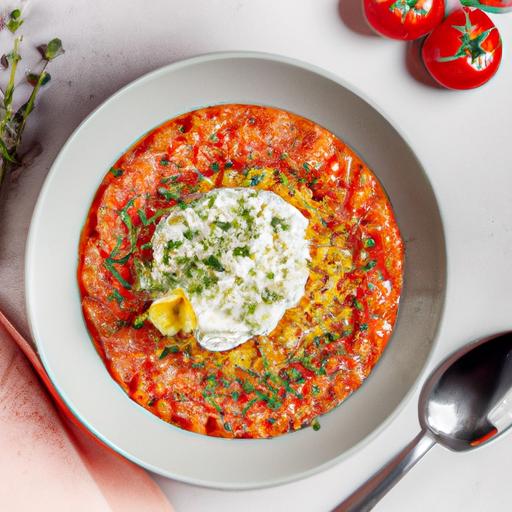 Lemon Ricotta Ravioli in Tomato Broth