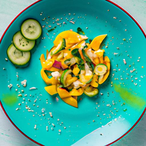 Mango-jordbærsalat