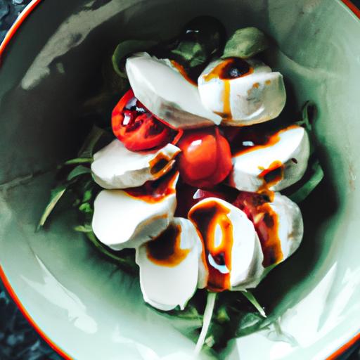 Nektarinsalat med mozzarella