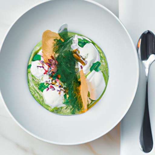 Nettle Soup with Barley Croutons