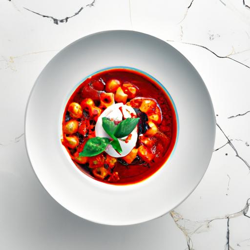 Pasta "Gazpacho" med mozzarella di bufala