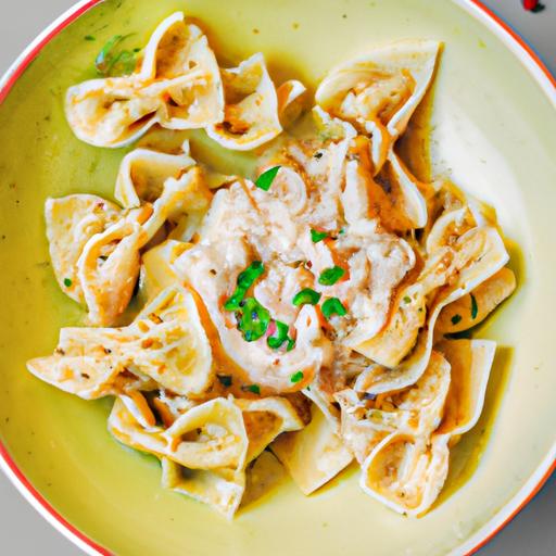 Pasta and Ground Beef Feta Bake