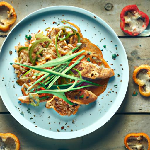 Pasta med grøntsager og fløde
