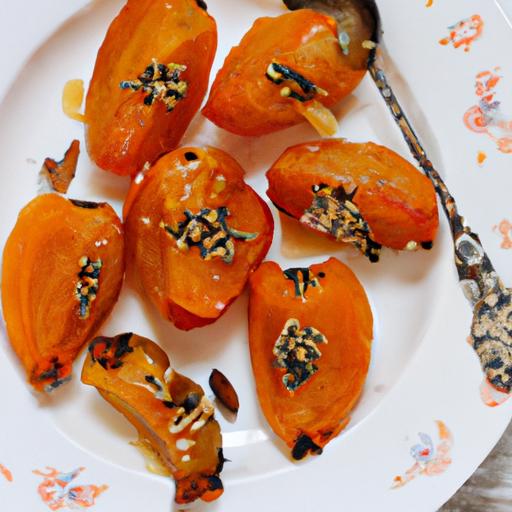 Persimmon and Blue Cheese Gingerbread Bites