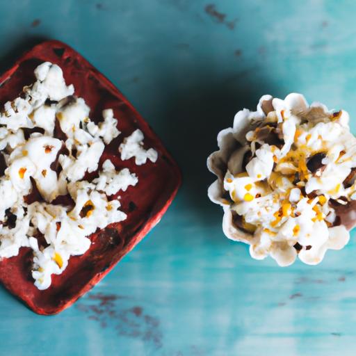 Popcornkake med peanøttsmør og sjokolade