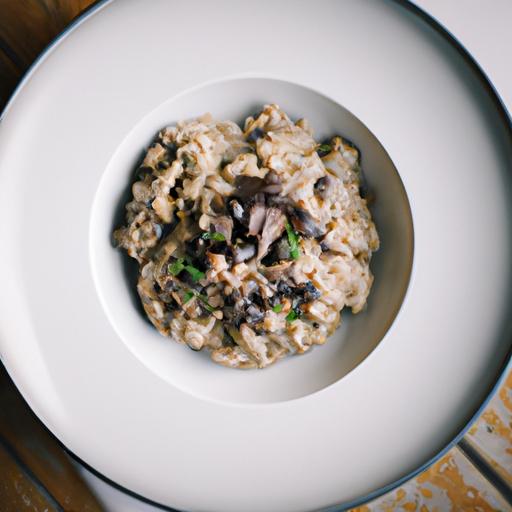 Risotto med Soppar og Pistasjpesto