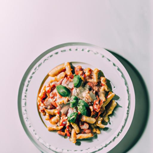 Ristet Aubergine Pasta med Nøddesauce