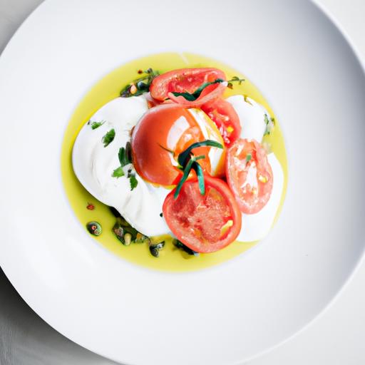 Rostade körsbärstomater med burrata