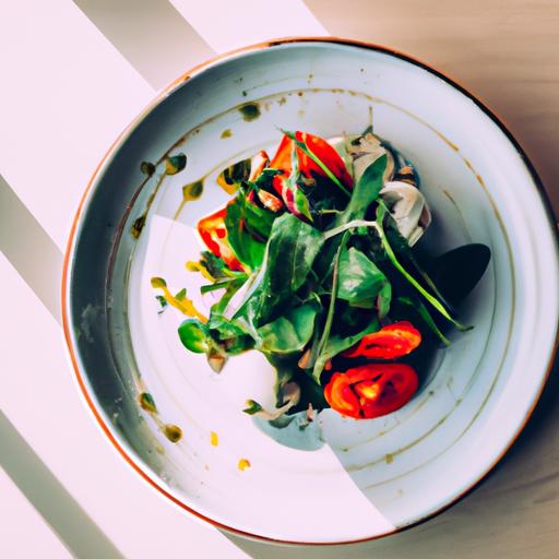 Rucola-tomatsalat med urtemandlerolje