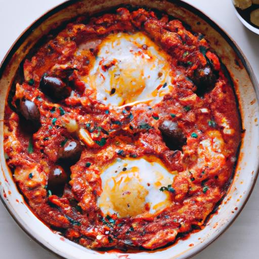 Shakshuka med Artiskokker og Oliven