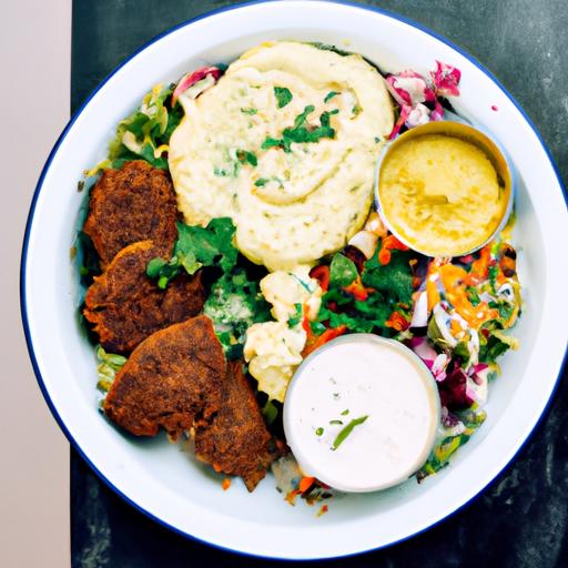 Sprø falafel med tahini-jogurttidressing