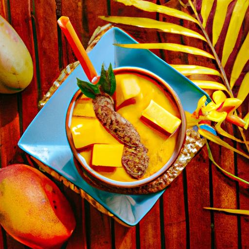 Tropical Smoothie with Mango and Passion Fruit