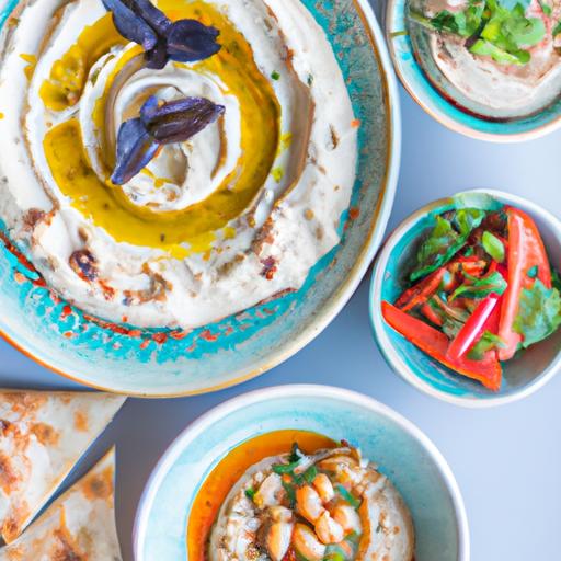 Tzatziki-hummus med rostade tomater