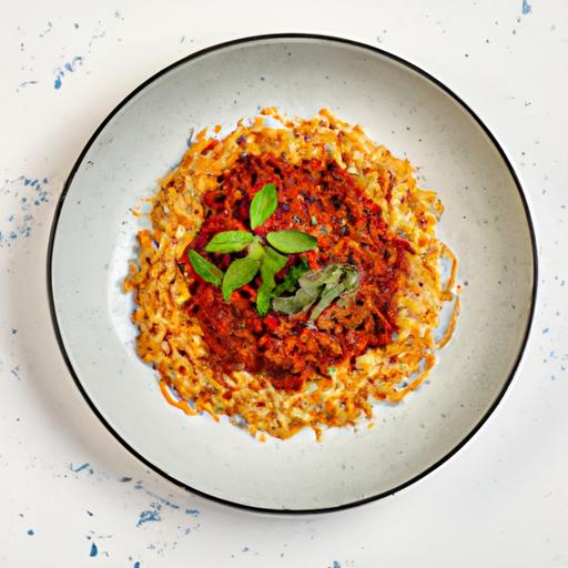 Vegetarisk Bolognese med Aubergine og Linser